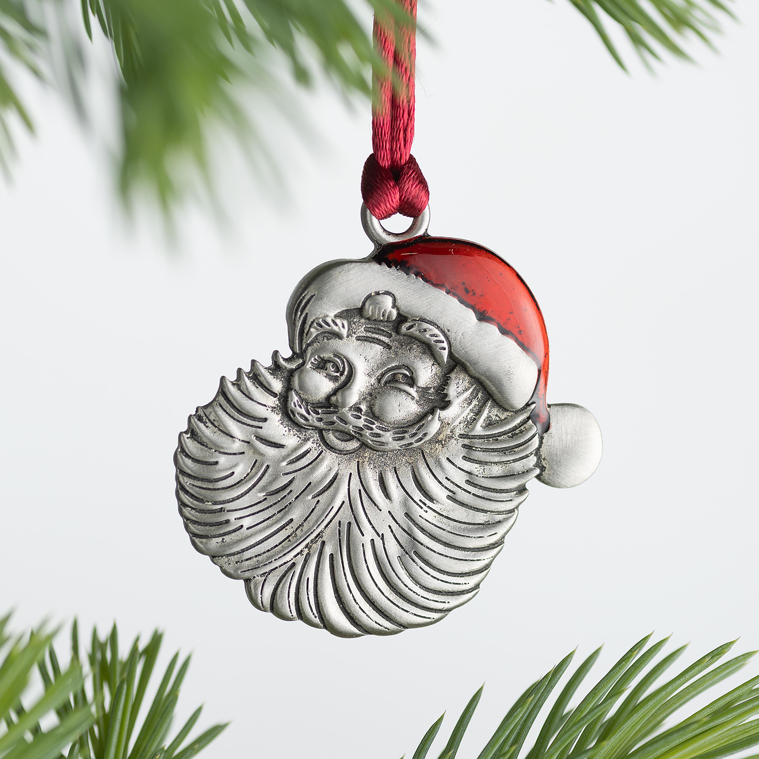 Solid Pewter Christmas Tree Ornament - Candy Cane | Plow & Hearth