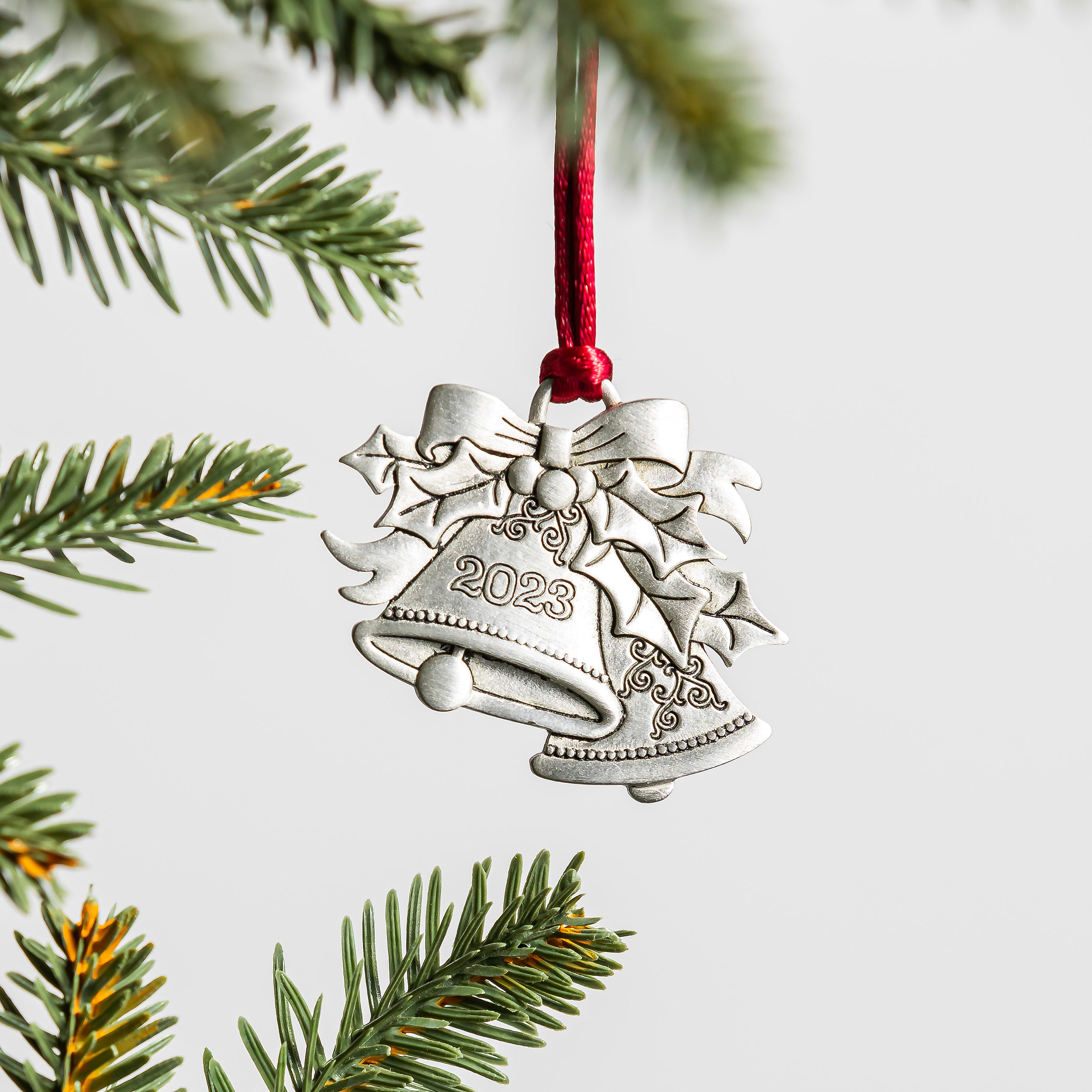 Solid Pewter Christmas Tree Ornament - Candy Cane | Plow & Hearth